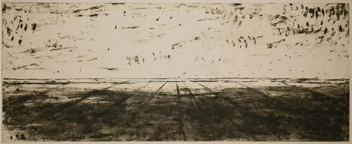 Salt marsh, line, perspective