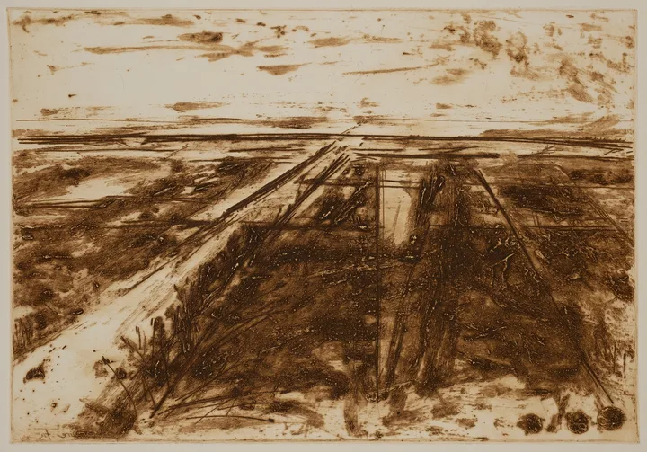 Salt marsh with path to the left