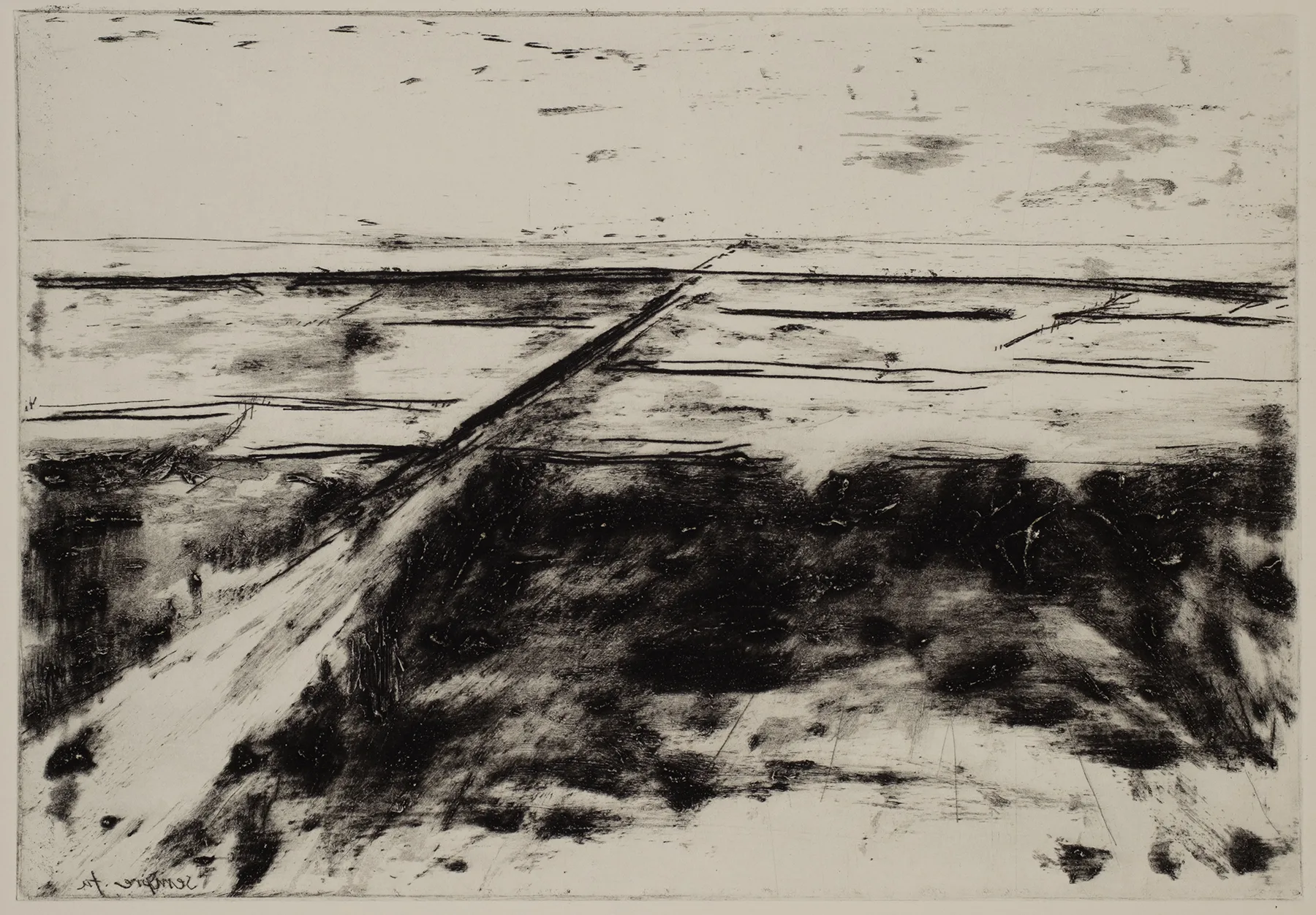 Salt marsh with path to the left, DC.84.14