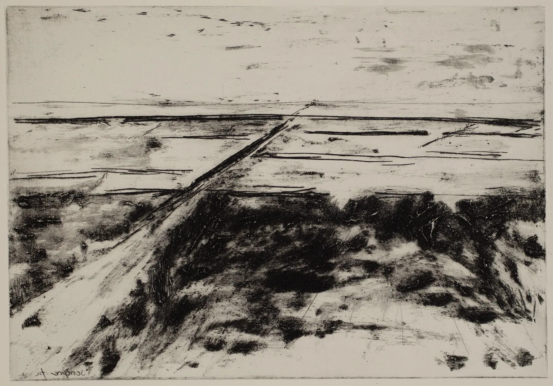 Salt marsh with path to the left, DC.84.18
