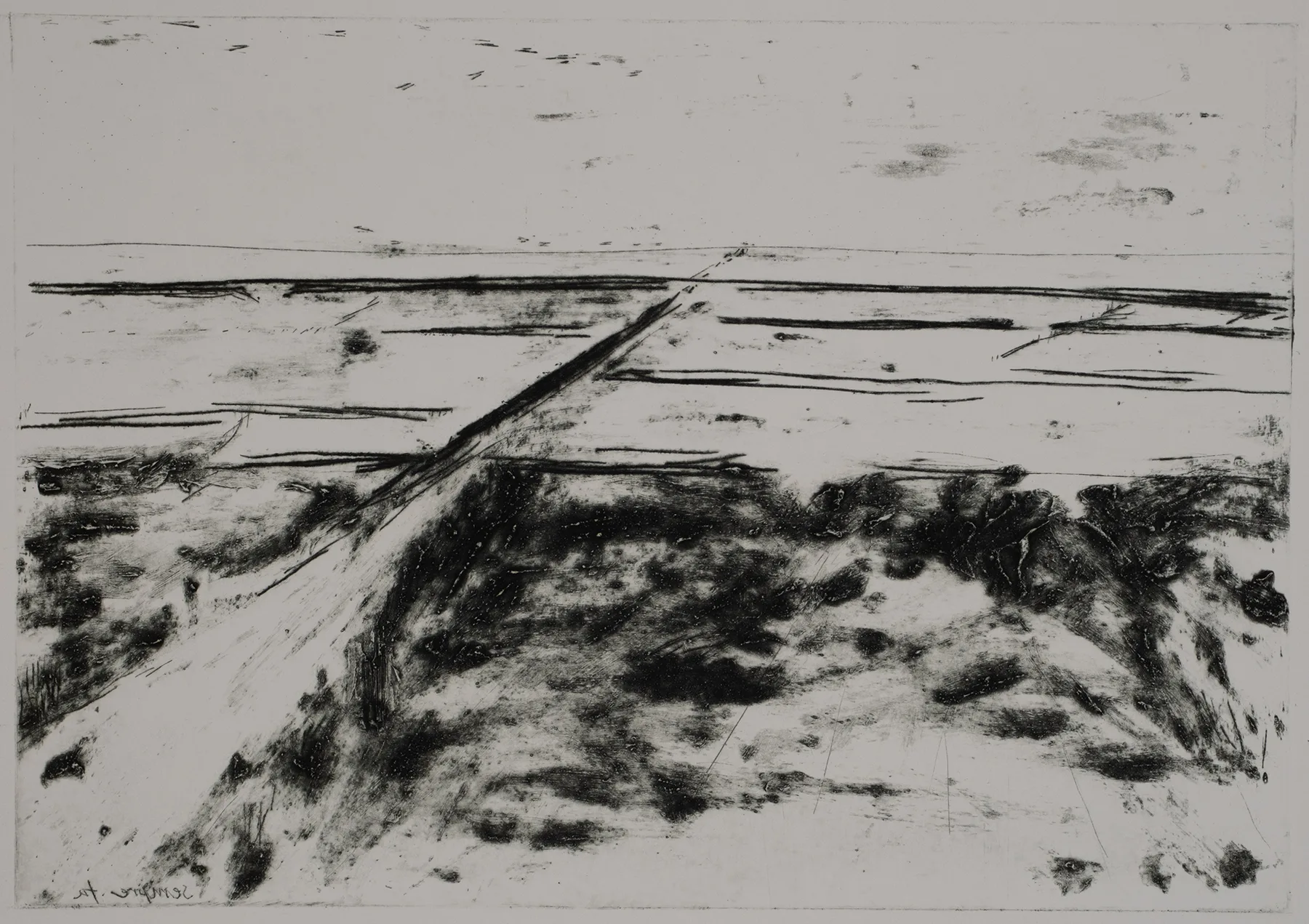 Salt marsh with path to the left, DC.84.2