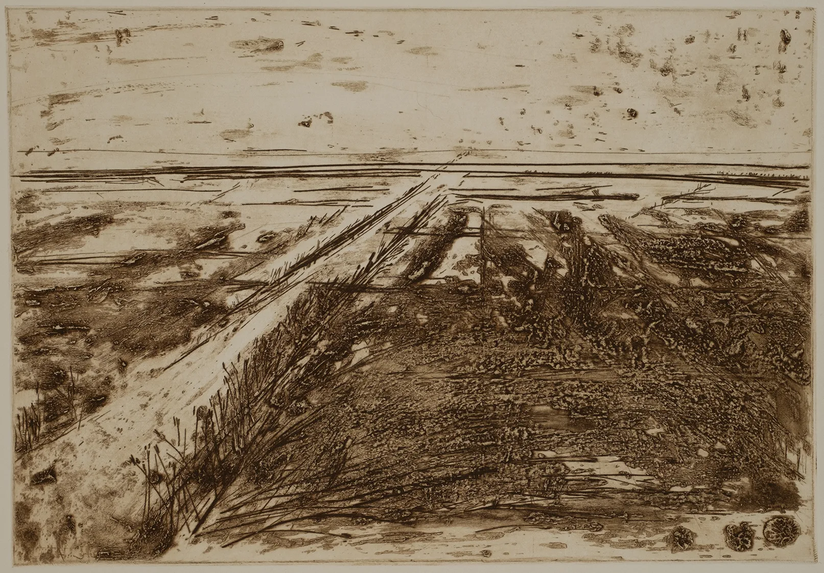 Salt marsh with path to the left, DC.84.9