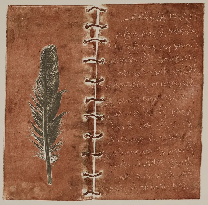 Feather, book and lead — impression 2