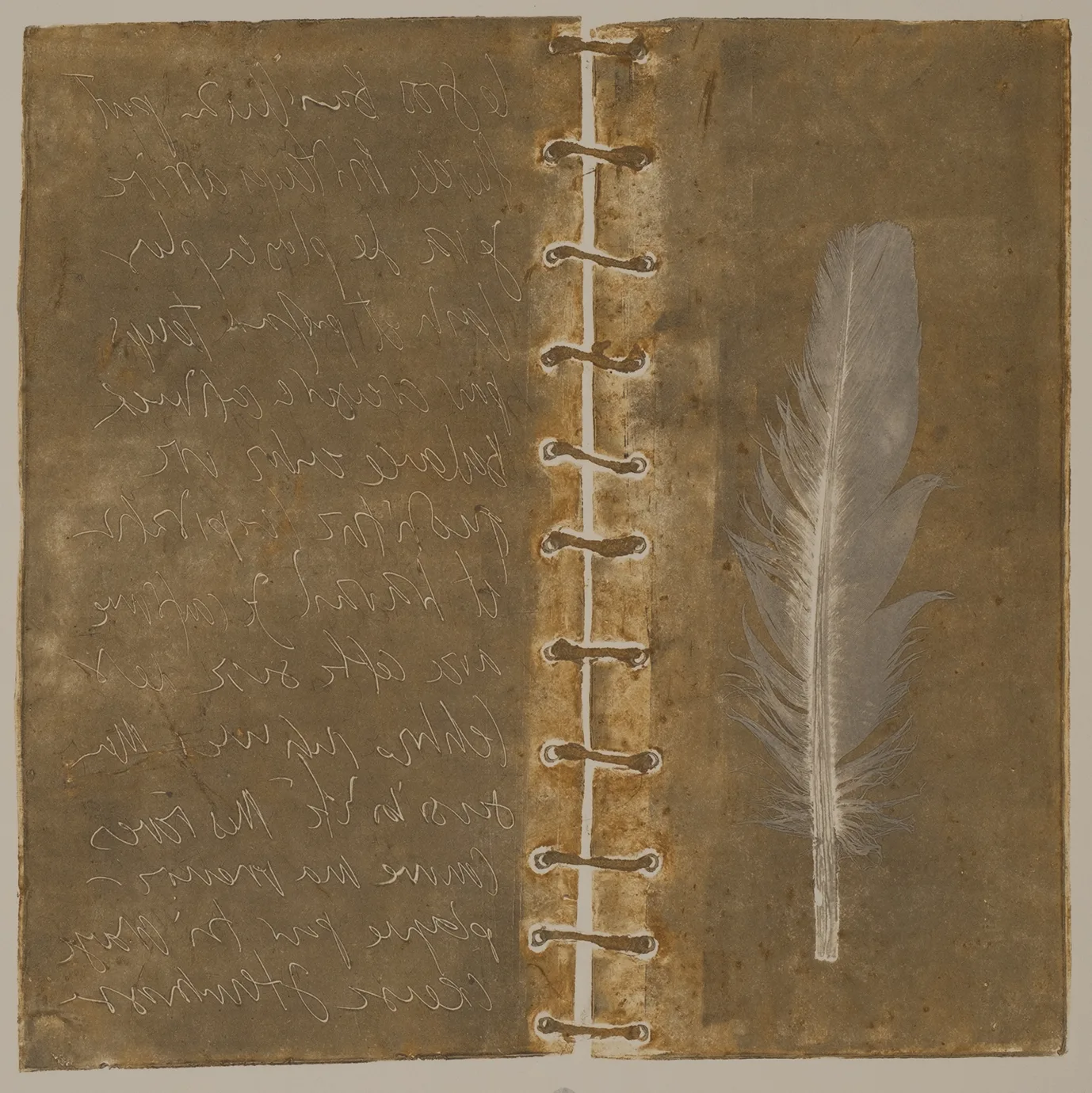 Feather, book and lead, MO.55.5